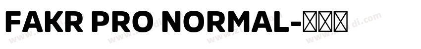 FAKR PRO NORMAL字体转换
